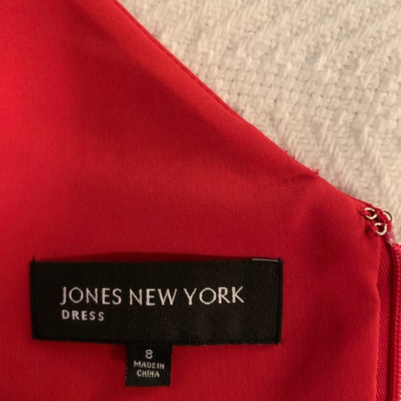 Jones New York red satin dress - Picture 3 of 10